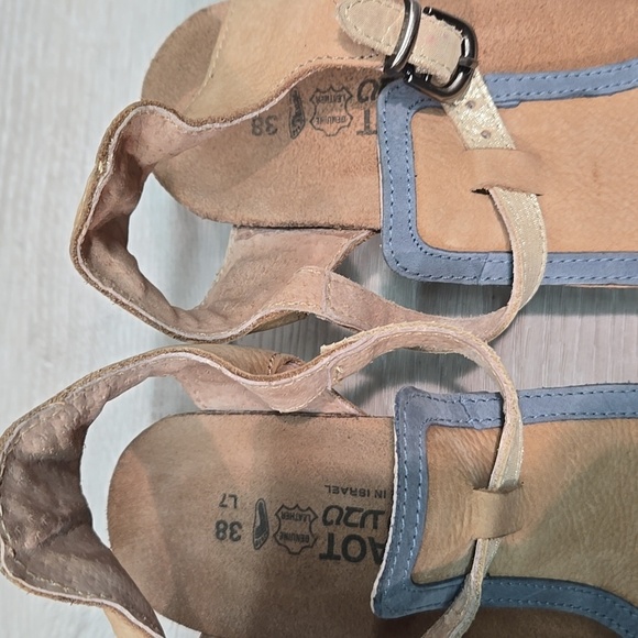 Naot Women Fiona Leather Wedge Sandals Open Toe Shoes Sz 38/7 - Picture 5 of 11